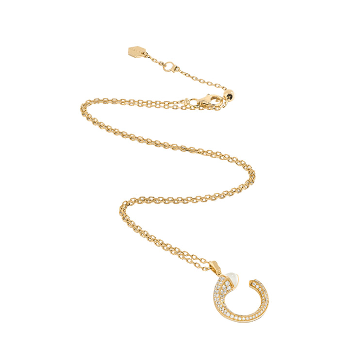 MIAMI WHITE NECKLACE WITH DIAMONDS