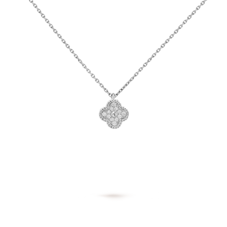 Small Flower Necklace Diamond