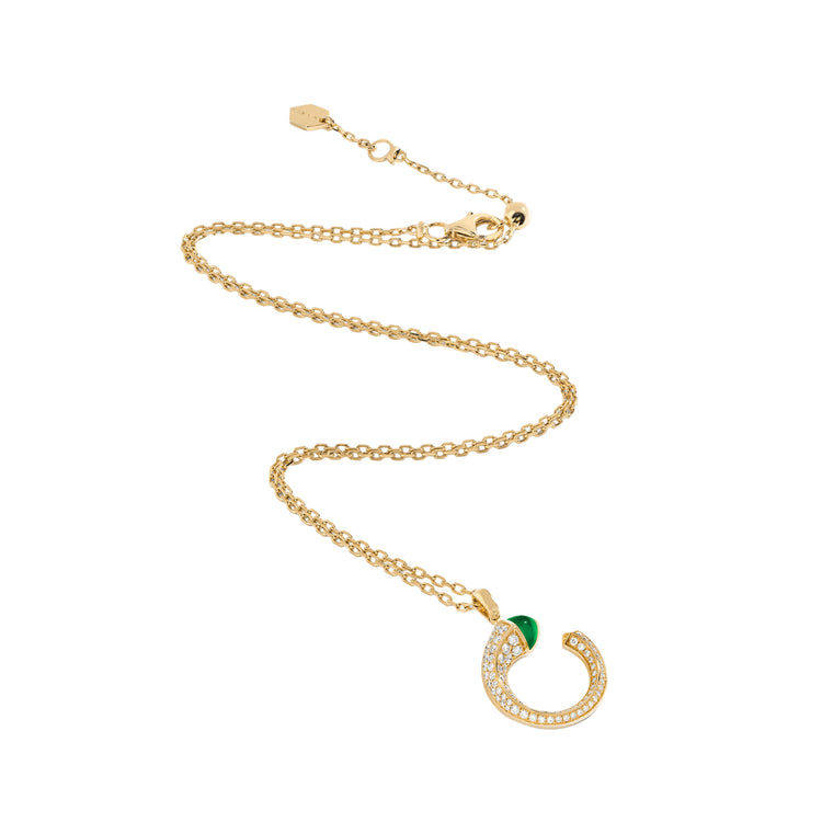 MIAMI GREEN NECKLACE WITH DIAMONDS