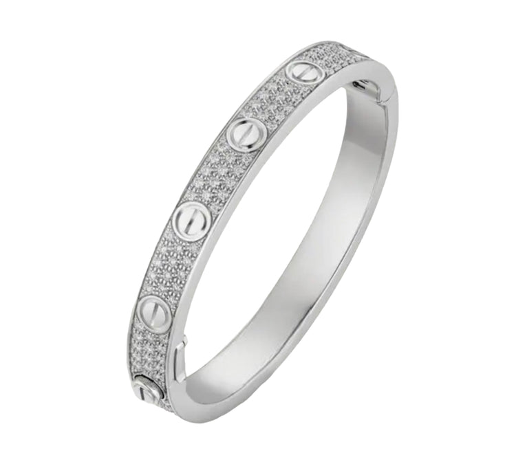 Screw Full Diamond Thick Bracelet