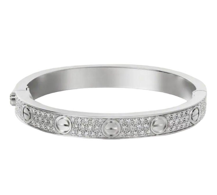 Screw Full Diamond Thick Bracelet