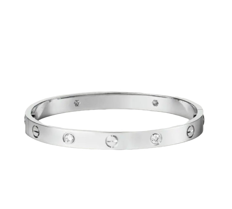 Screw Diamond Thick Bracelet