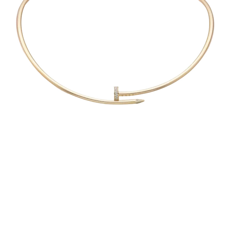 NAIL THICK NECKLACE WITH DIAMOND