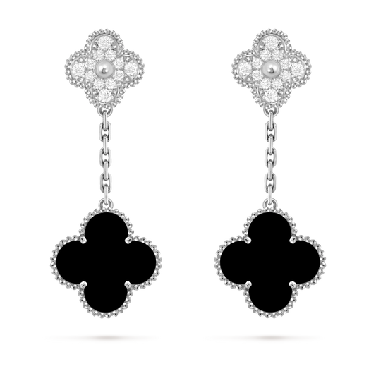 Flower Earring Double Diamond