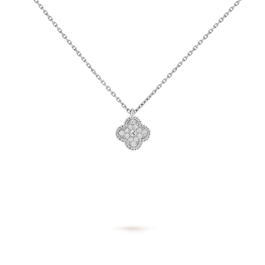 Small Flower Necklace Diamond