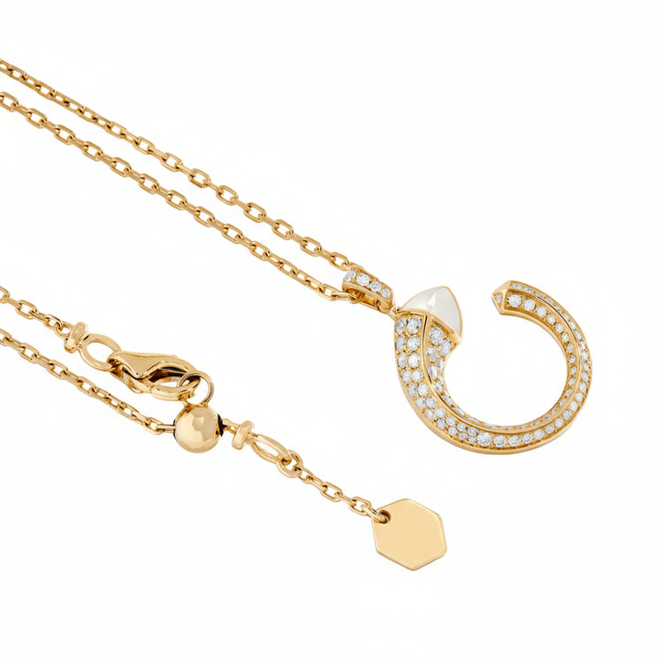 MIAMI WHITE NECKLACE WITH DIAMONDS