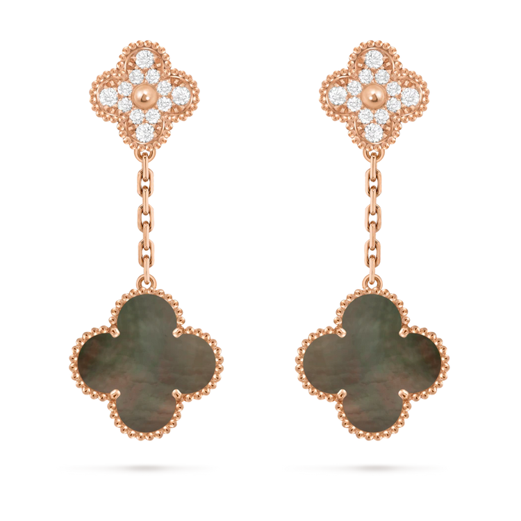 Flower Earring Double Diamond