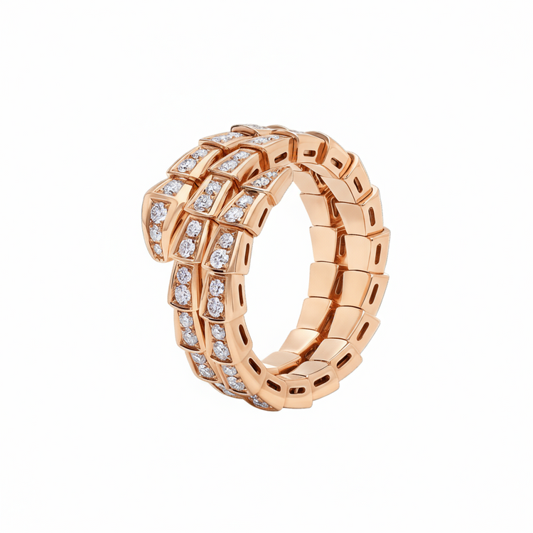 COBRA DOUBLE RING FULL DIAMOND