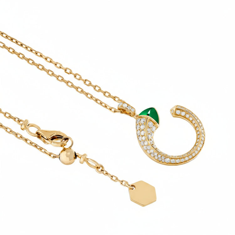 MIAMI GREEN NECKLACE WITH DIAMONDS