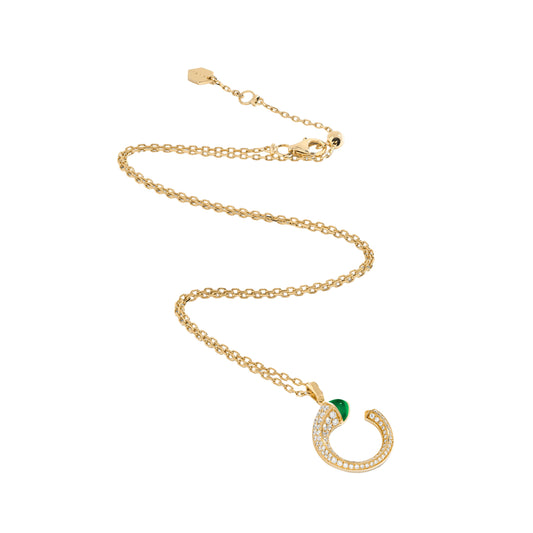 MIAMI GREEN NECKLACE WITH DIAMONDS